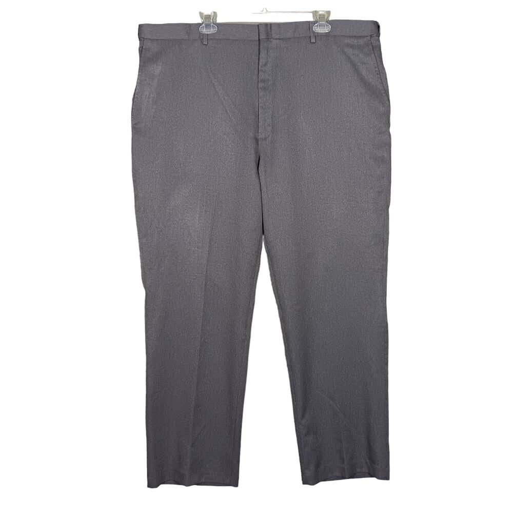Puritan Dress Pants Size 44 x 32 Gray Flat Front 4 Pockets